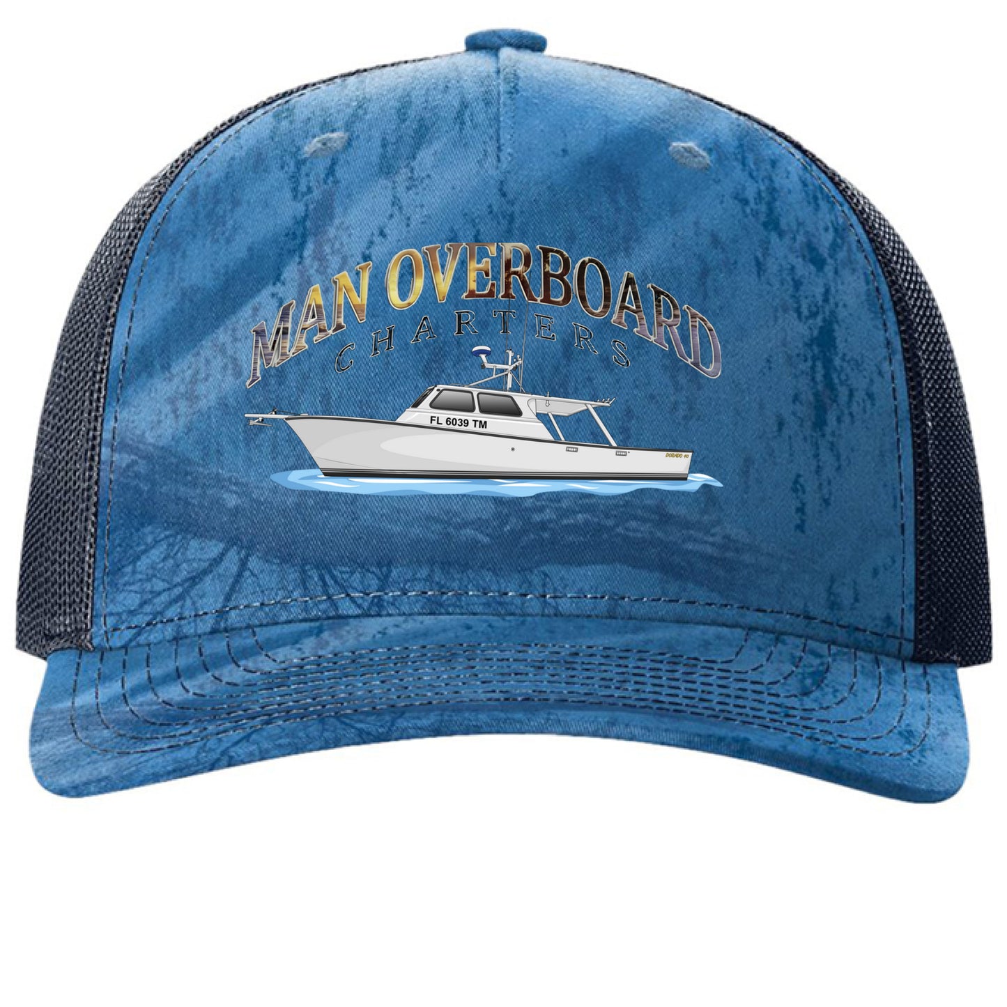 Realtree Fishing Light Blue/ Navy - FRONT