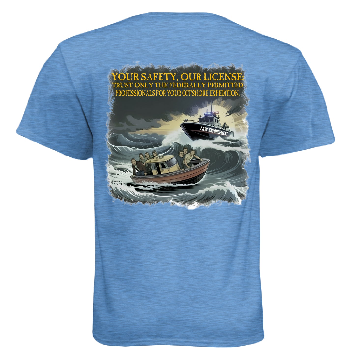 Heather Columbia Blue - BACK