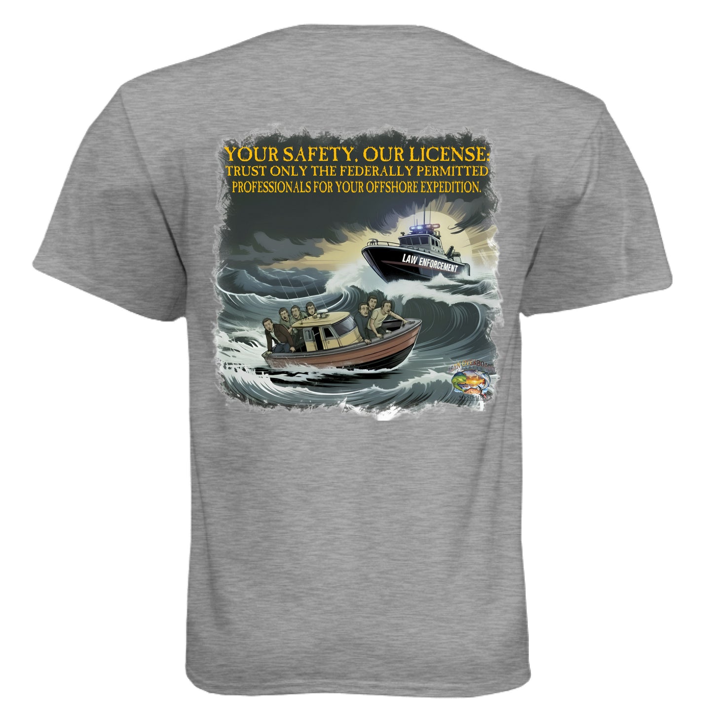 Dark Heather Grey (60/40) - BACK