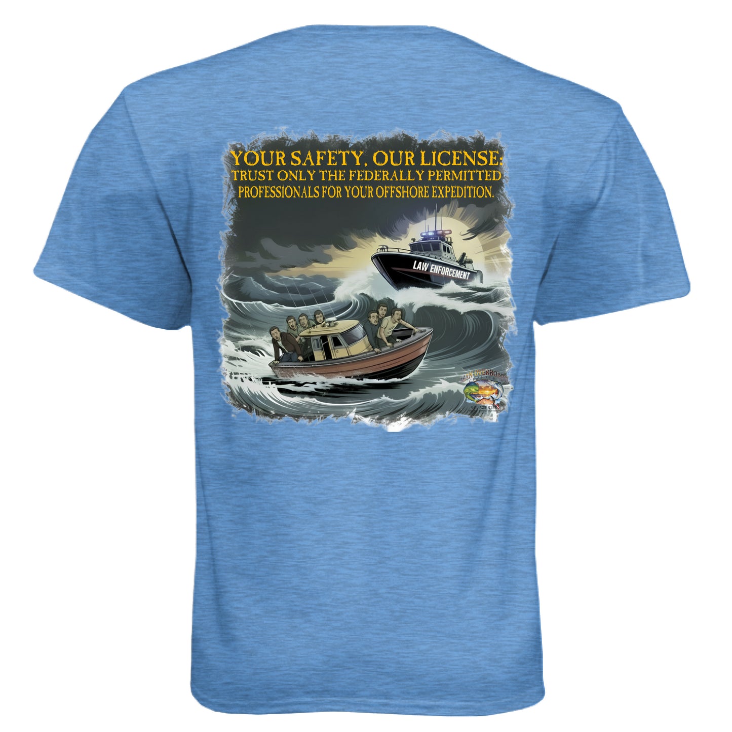 Heather Columbia Blue - BACK