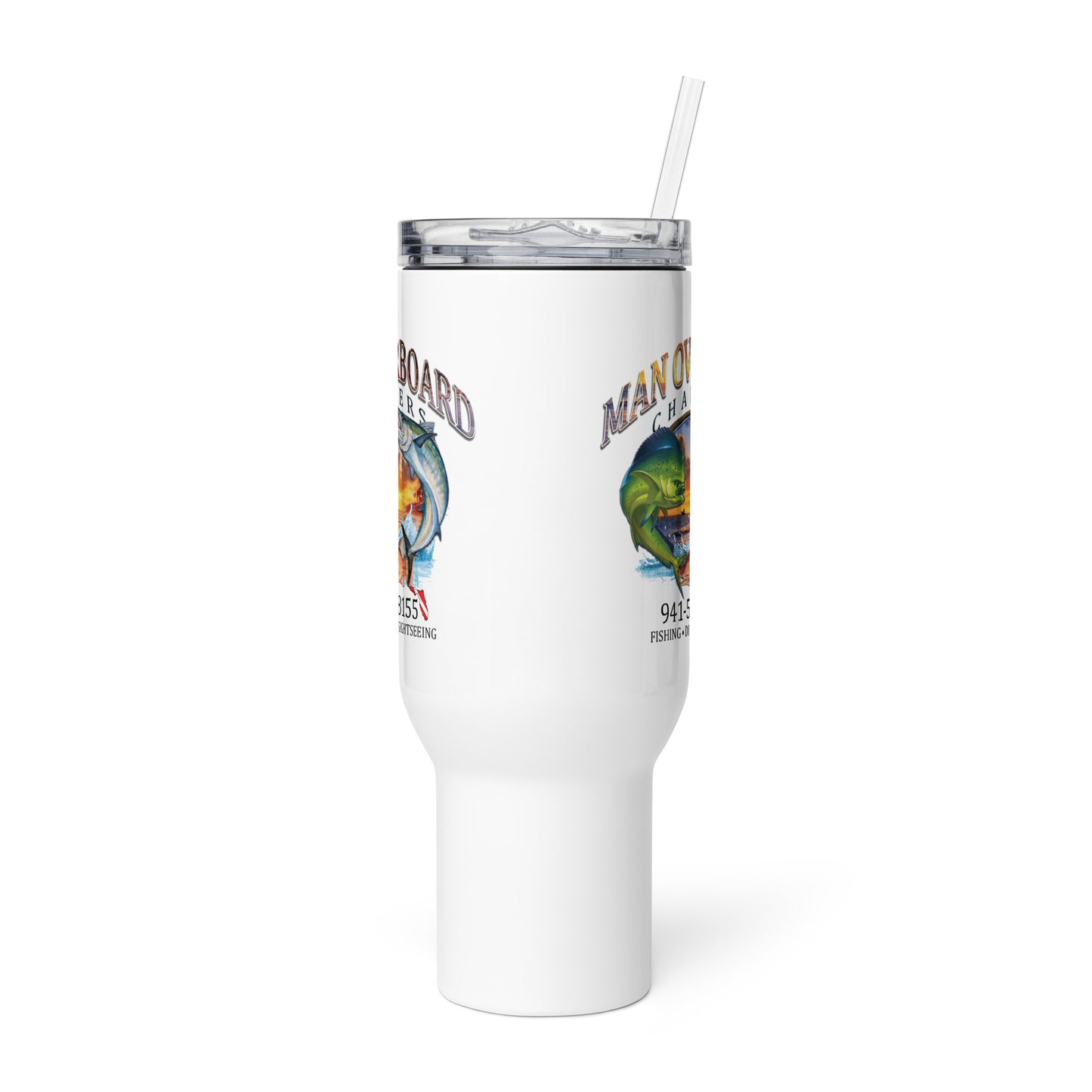 Man Overboard Travel mug with a handle