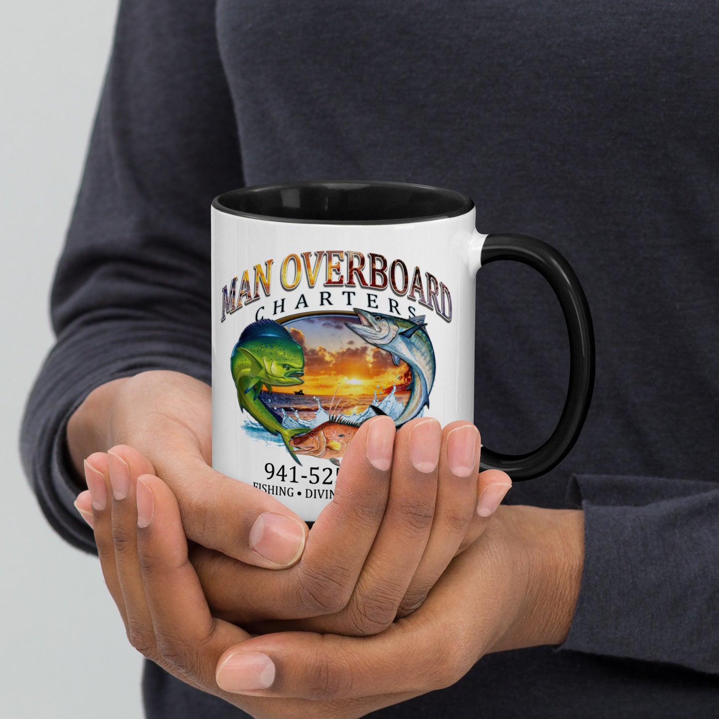 Man Overboard Mug with Color Inside